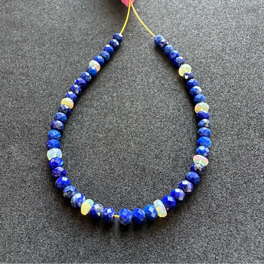 Lapis Lazuli and Opal beaded bracelet